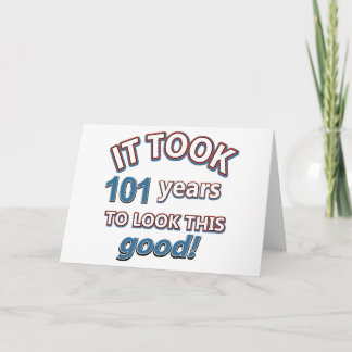 101st year old birthday designs card
