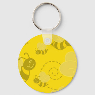 102705-buzzy-bee-light bumble bee buzzing yellows keychain