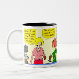 1029 79 positions of Kama Sutra cartoon Two-Tone Coffee Mug