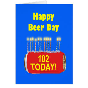 102e anniversaire de la bière joyeux 