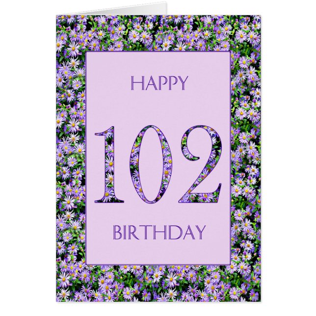 102e anniversaire de marguerites violettes (Devant)