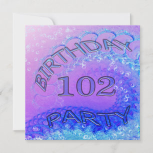 102e invitation de fête d'anniversaire, Abstraite 