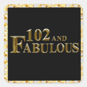 102nd Birthday  Square Sticker