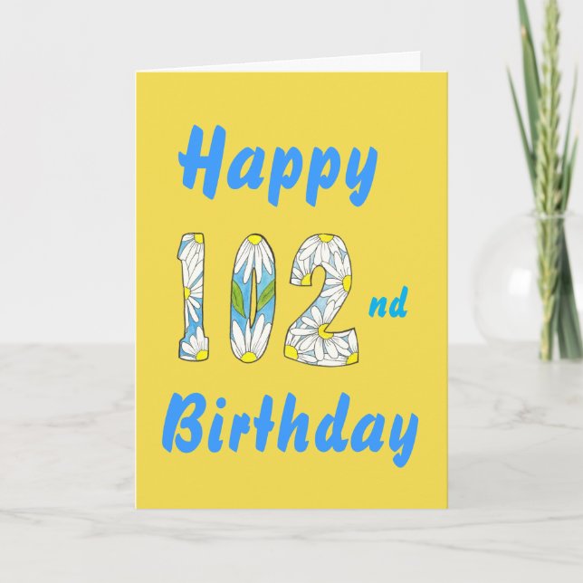102nd Carte d'anniversaire (Devant)