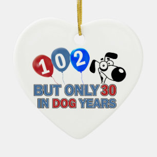 102th year old designs ceramic ornament