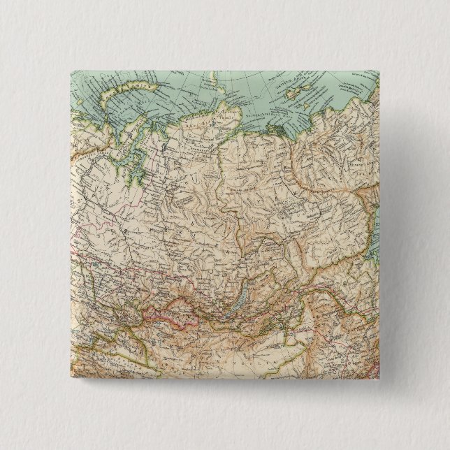 10304 Asiatic Russia 2 Inch Square Button (Front)