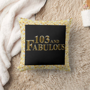 103 Birthday  Throw Pillow