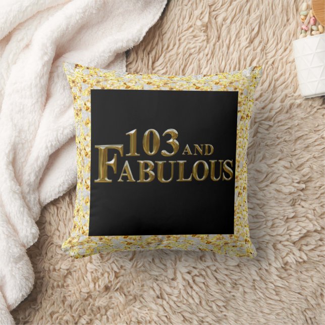 103 Birthday  Throw Pillow (Blanket)