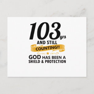 103 years and still counting birthday postcard