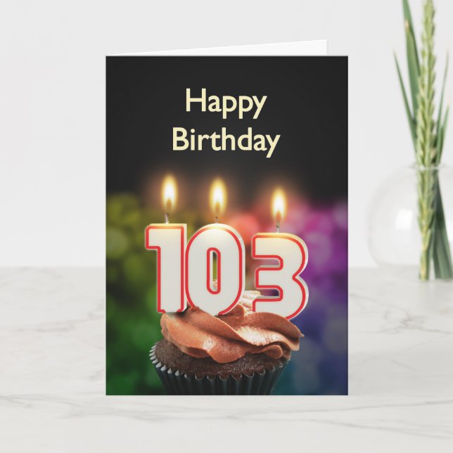 103e carte d'anniversaire avec bougies (Devant)