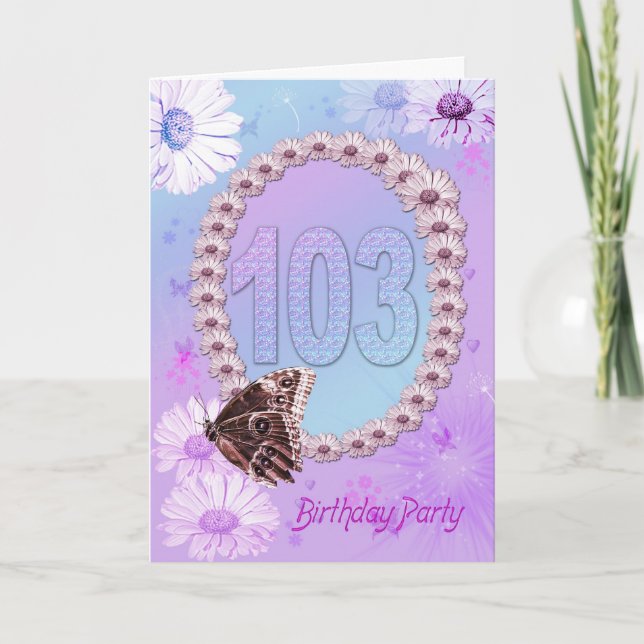 103rd Bithday party Invitation (Front)