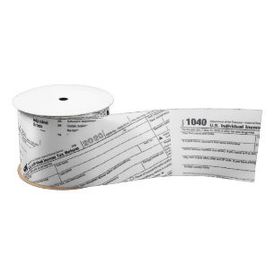 1040 Income Tax Forms Satin Ribbon