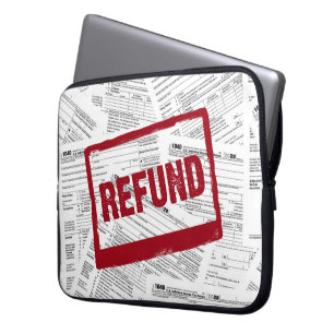 1040 Tax Form Refund Stamp Laptop Sleeve