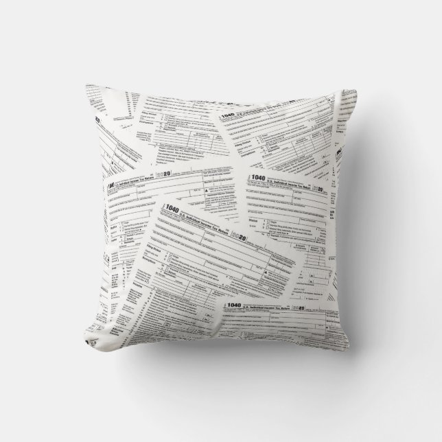 1040 Tax forms for 2020 Throw Pillow (Front)