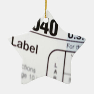 1040Tax Ceramic Ornament