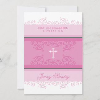 104 Gina :: COMMUNION INVITES :: curls 2P