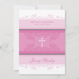 104 Gina :: INVITATIONS DE LA COMMUNION : boucles 