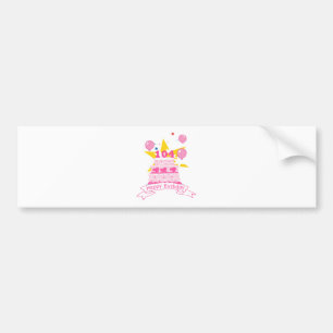 104 Year Old Birthday Cake Bumper Sticker