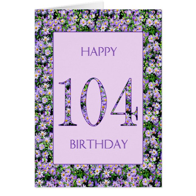 104e anniversaire de marguerites violettes (Devant)