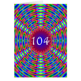 104th Birthday Abstract Trippy Swirls