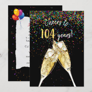 104th Birthday party Invitation