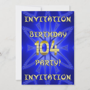 104th Birthday party invitation
