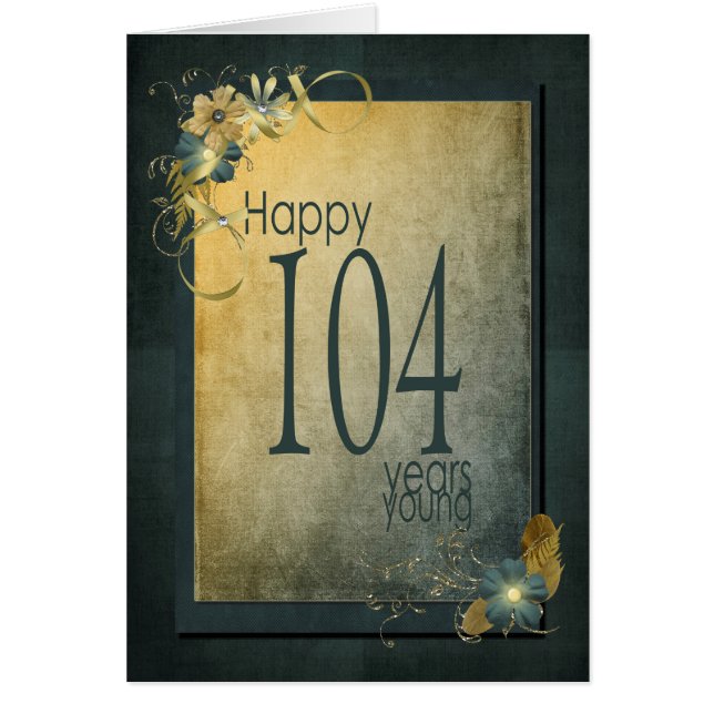 104th Birthday-vintage frame (Front)