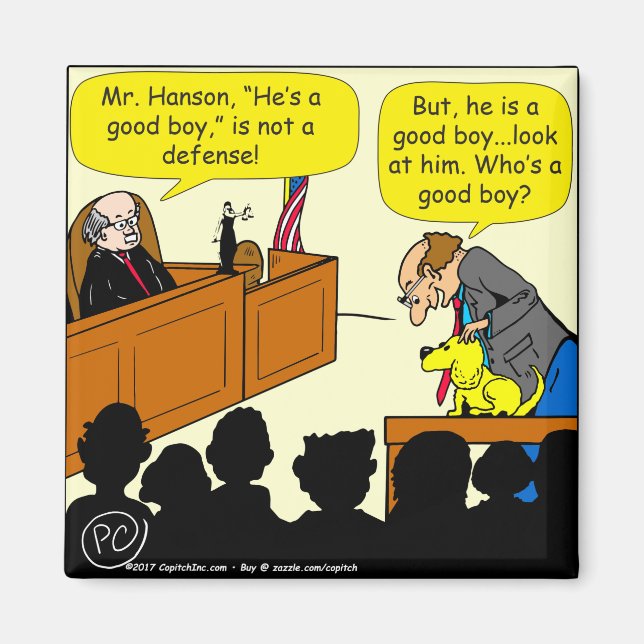 1053 He's A Good Boy Cartoon Magnet (Front)