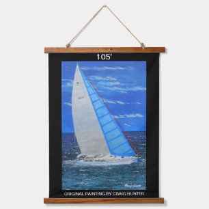 105' Wood Topped Wall Tapestry