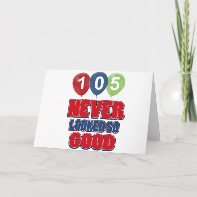 105 year old birthday designs card (Front)