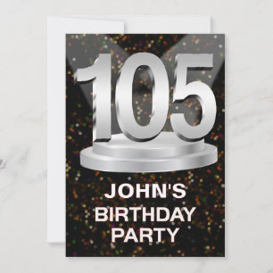 105e anniversaire Invitation de fête Ajouter un no