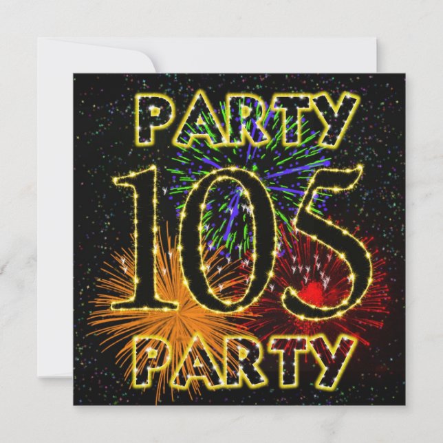 105e anniversaire invitation de fête avec feu d'ar (Devant)
