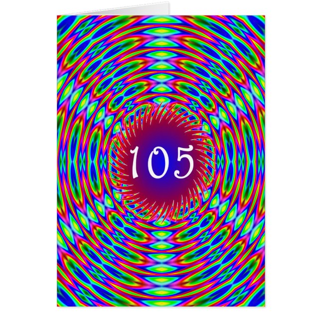 105th Birthday Abstract Trippy Swirls (Front)