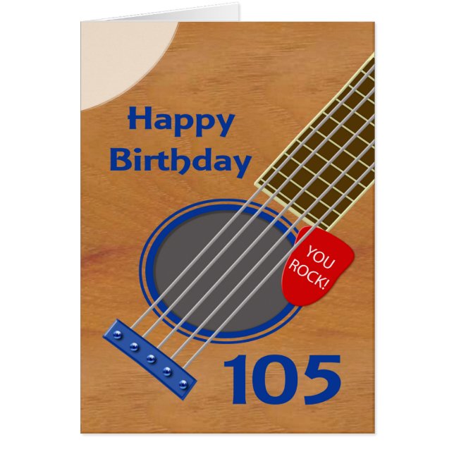105th Birthday Guitar Player Birthday (Front)