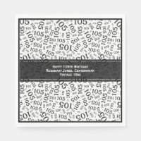 105th Birthday Modern Number Pattern Black/White