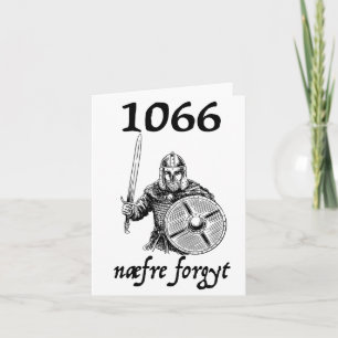 1066 Never Forget Naefre Forgyt Funny English Hist Card