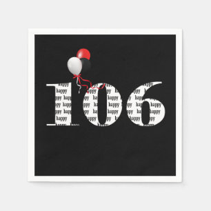 106th Birthday party balloons Napkin