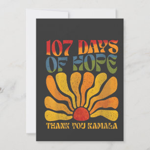 107 Days of Hope Thank you Kamala Card