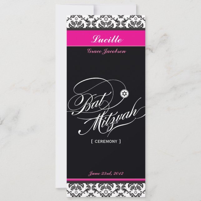 107 Jodene - BAT MITZVAH INVITATIONS :: ceremony 2 (Front)
