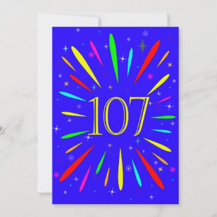 107e anniversaire de fête Invitation Explosion