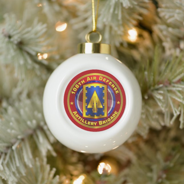 108th Air Defence Artillery Brigade  Ceramic Ball Christmas Ornament (Tree)