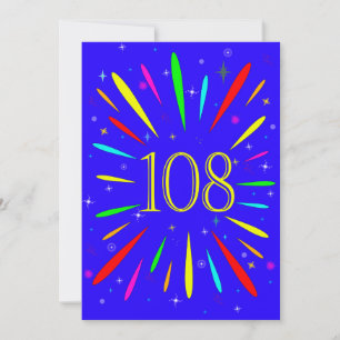 108th Birthday Party Invitation Explosion