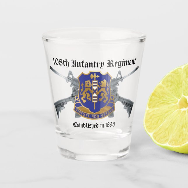 108th Infantry Regiment Shot Glass (Front)