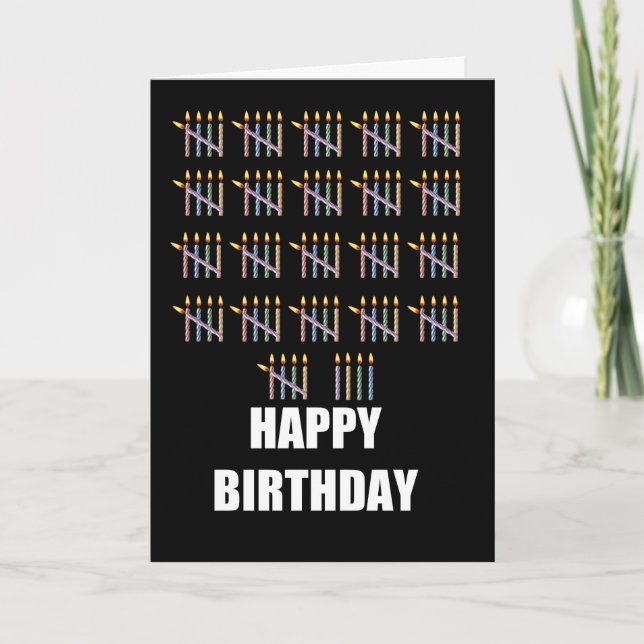 109th Birthday with Candles Card (Front)
