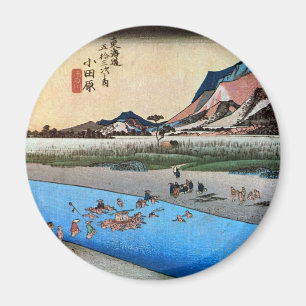 10. 小田原宿, 広重 Odawara-juku, Hiroshige, Ukiyo-e Magnet