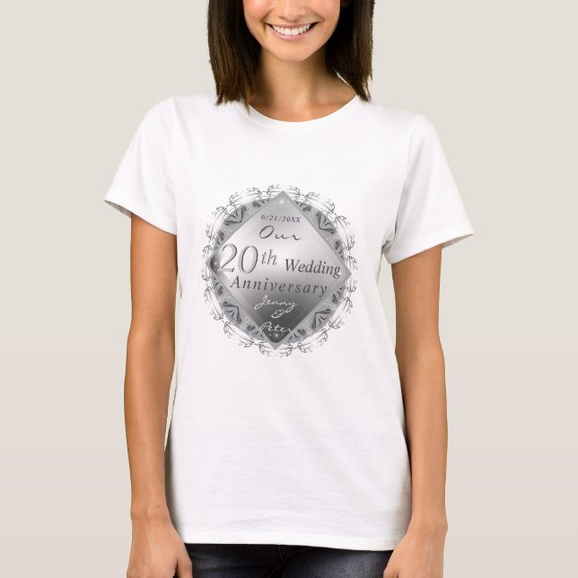 10,11,20,25,70th Wedding Anniversary  T-Shirt (Front)