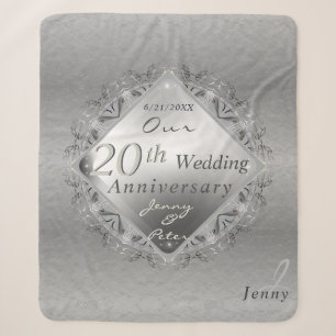 10,11,20th,25th,70th Wedding Anniversary Sherpa Blanket