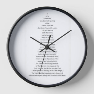 10.75" Round Acrylic Wall Clock- Lighthouse Clock