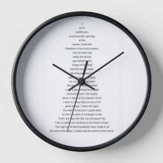 10.75" Round Acrylic Wall Clock- Lighthouse Clock