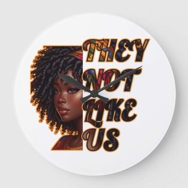 10.75" Round Acrylic Wall Clock – They Not Like Us (Front)